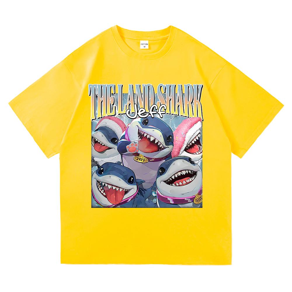 Vintage Jeff The Land Shark The Eras Tour T Shirt Fashion Men Funny Cute Landshark Tshirt Unisex High Quality Cotton Tees Shirts