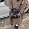 Niche Textured Bag Women's 2025 New Winter Shoulder Messenger Bag High-end Portable Pleated Cloud Bag