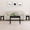 VidaXL Nesting Tables 3 Pcs Black Solid Pine Wood 824982