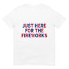 Just Here for the Fireworks Funny Shirt for Couple Men Women T-Shirt