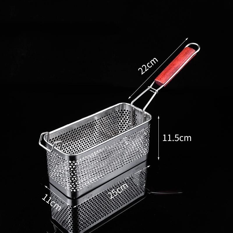 Stainless Steel Fryer frying Basket Screen French Fries Frame Square Filter Net Encrypt Colander Strainer Shaped Frying Meshed