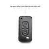 Genuine Leather Key Cover for Peugeot 308, 508, 408, 3008, 4008, 208 & Citroen Sega