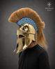 Casco de Guerrero Espartano Griego Disfraz Portátil para Cosplay LARP Juego de Rol