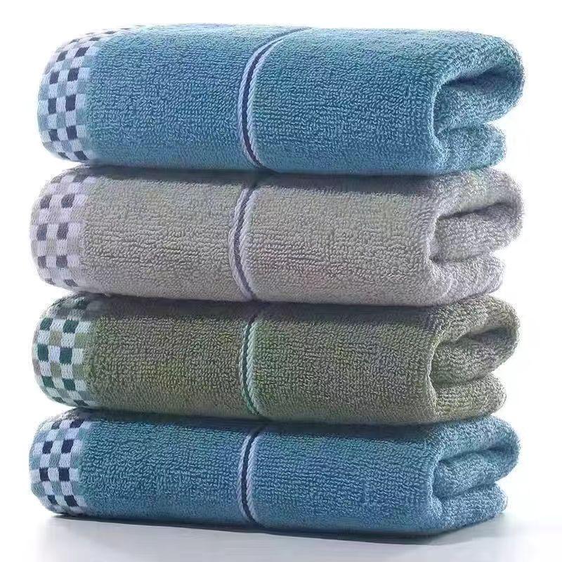 100% Bavlněný žakárový ručník - 100g Absorpční a zesílený pro mytí obličeje a koupel dospělých