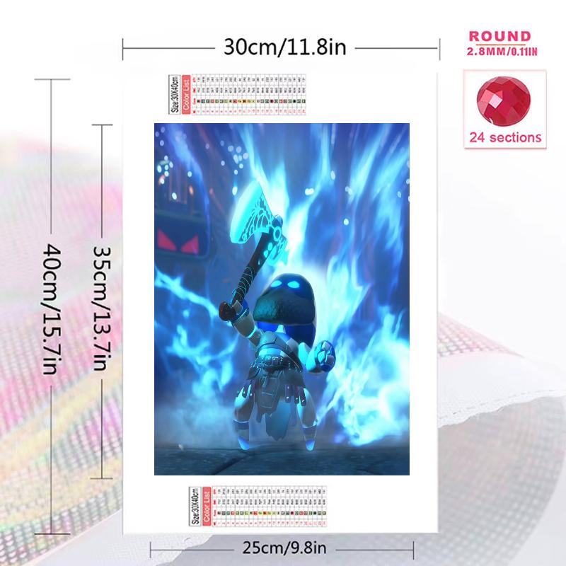 Astro Bot 100% Round Full Drill 5D DIY Diamond Painting Embroidery Cross Stitch Rhinestone Décor