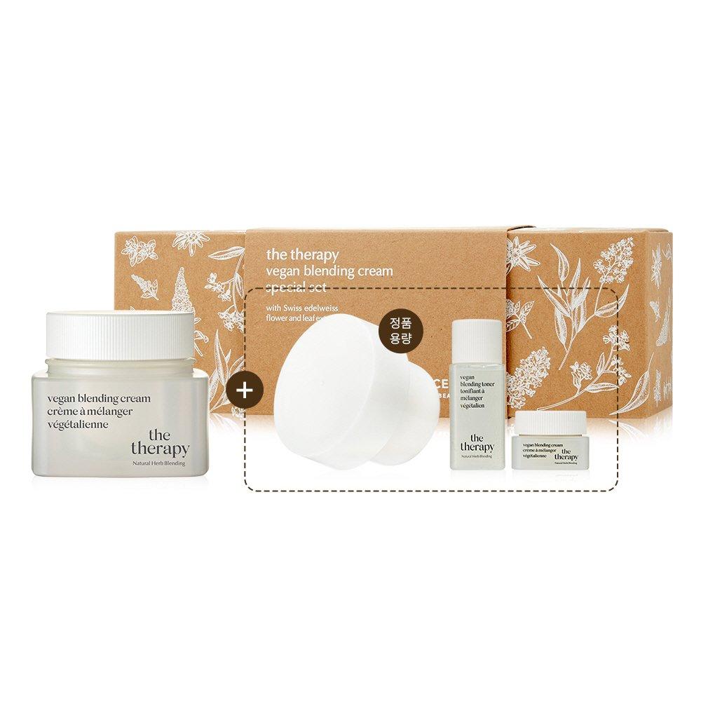 

[The Face Shop] THE THERAPY Vegan Blending Cream Special Set [Main Product] Cream 60ml [Giveaway] Refill 60ml, Toner 32ml, Cream 10ml