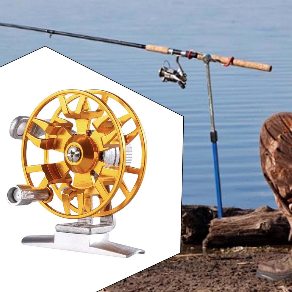 Fishing Reel Fly Wheel Spool Aluminum Alloy Body Adjustable Brake Pad Design Lightweight