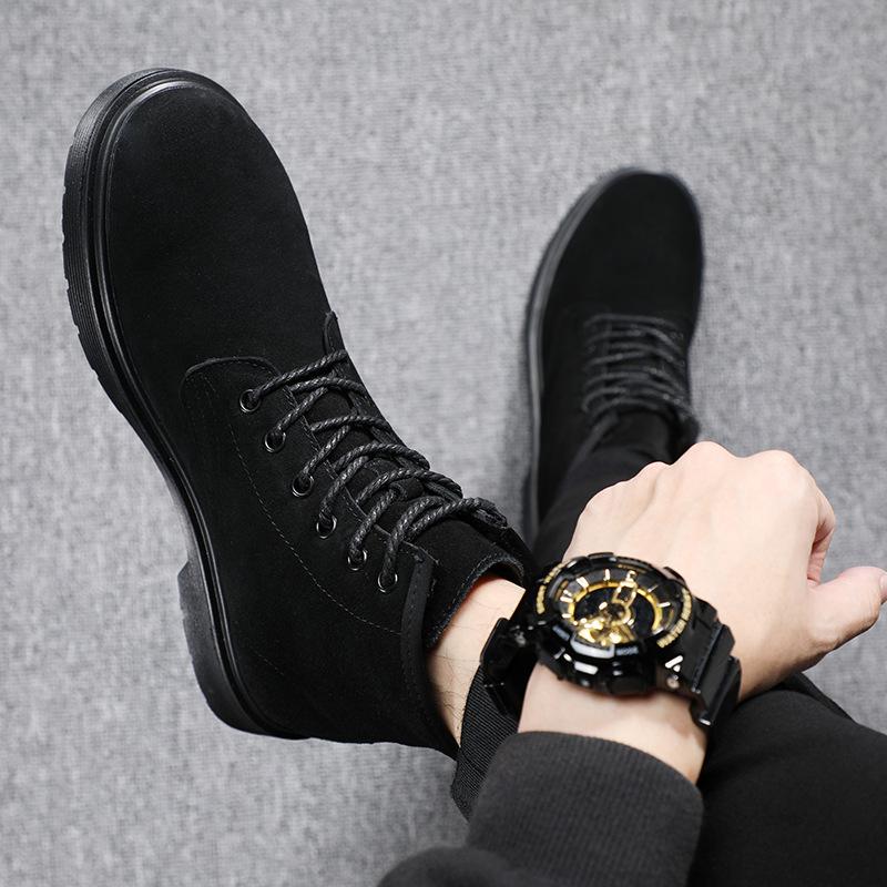 

Martin boots men s 2025 spring and summer new men s casual trend velvet cotton shoes tooling boots wear-resistant 44