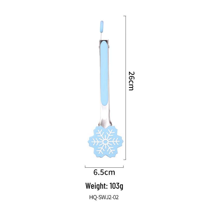 Abdo Snowflake Silicone Food Tongs, 2-Pack