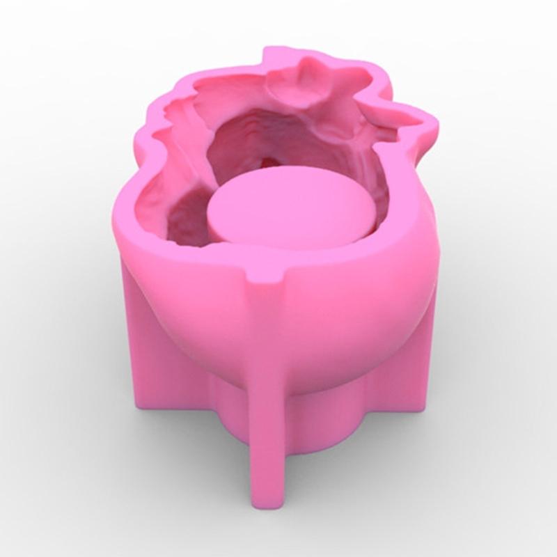 Succulents Flower Pot Resin Silicone Mold Suitable for Diy Garden Concrete Flower Pot Candle Holder Crafts Home Decor