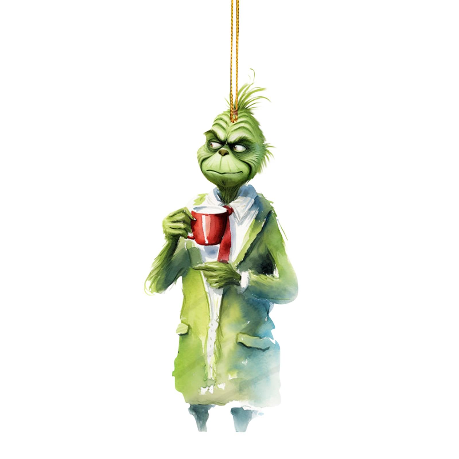 

Мультфильм акриловый зеленый кулон праздничное дерево кулон автомобильный аксессуар кулон для внутреннего и наружного украшения One Size