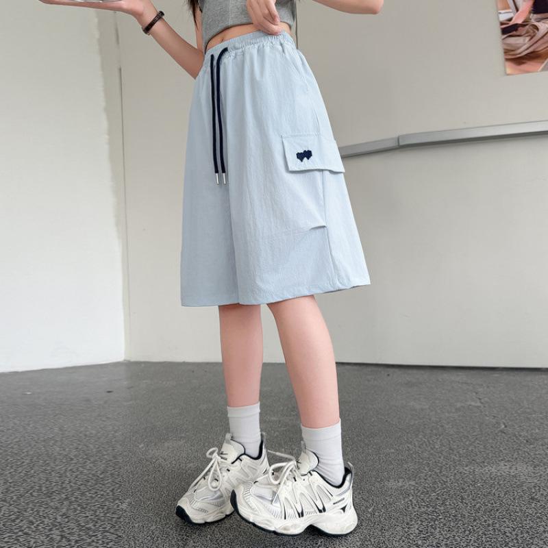 2026 New Girls Quick-Dry Summer Sports Capris for Big Kids 140 cm