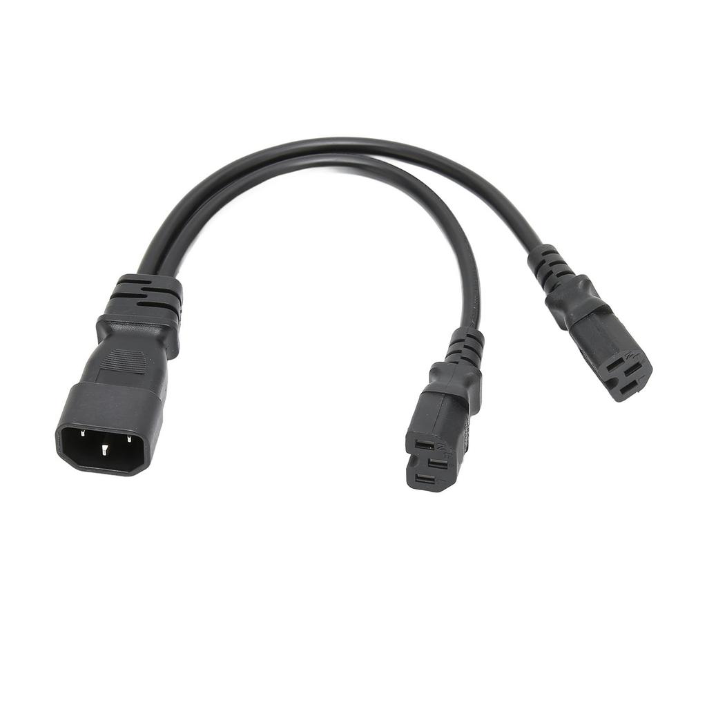 IEC320 C14 To Dual C15 Cord Male To Female Safe Power Splitter Cable for Desk Lamp Printer Projector 100‑250V 12.6in