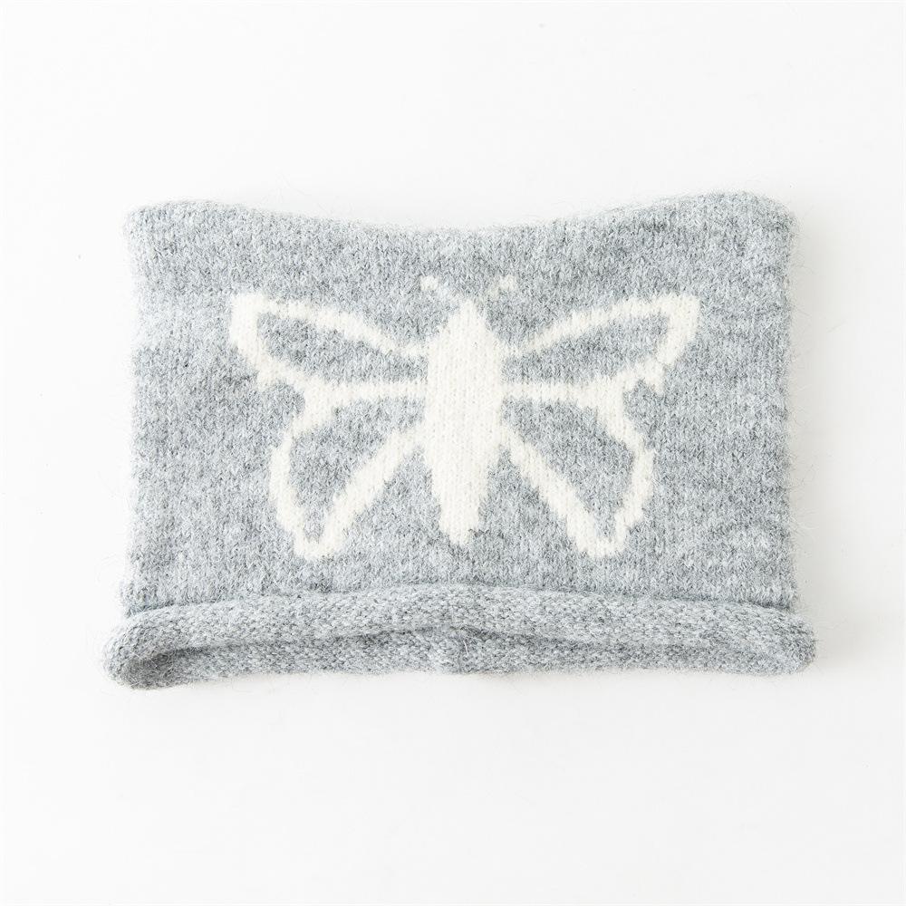 Wool warm hat autumn and winter women ins wool hat butterfly curled edge cat ear pullover cold hat fashion knitted hat tide