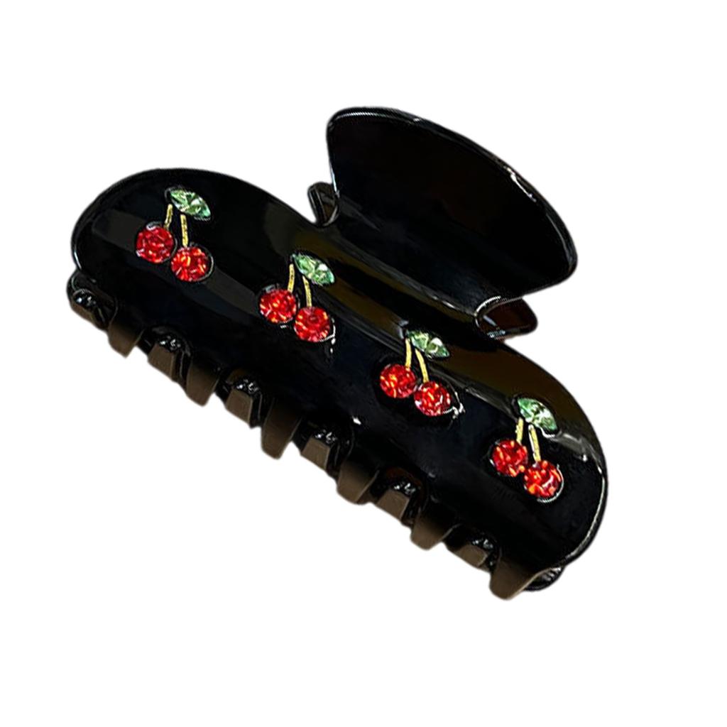Fruit Theme Cherry Hair Claw Clip For Girl And Youth Women Acetate Hair Clamp With Strong Grip Secure Hold for Daily Use