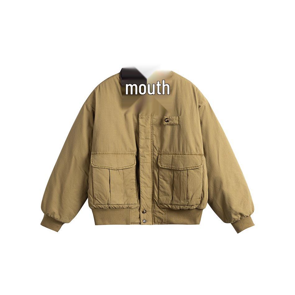 

NotBrand Men s Retro Cotton Lapel Jacket - Loose Fit Winter Workwear (Style MY95413) Medium