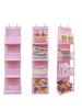4/6-tier Hanging Storage Bag Foldable Organizer Over-the-door Holder For Hair Accessories Snacks Toys Clothes Storage Holder Bag