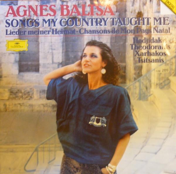 LP Record AGNES BALTSA Songs My Country Taught Me Lieder 4192361 Deutsche Grammo 1986 Germany CountryFolk Used