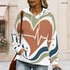 Plus Size Womens Drawstring Hooded Sweatshirt Long Sleeve Loose Soft Casual Leisure Daily Street Top