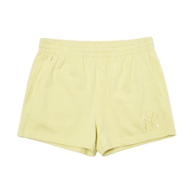 

New MLB Mlb Base Logo Casual Shorts Women s Yellow 3FSPB0323-50YEL M