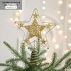 Christmas Tree Iron Star Topper with Sequins – Five-Pointed Festive Ornament