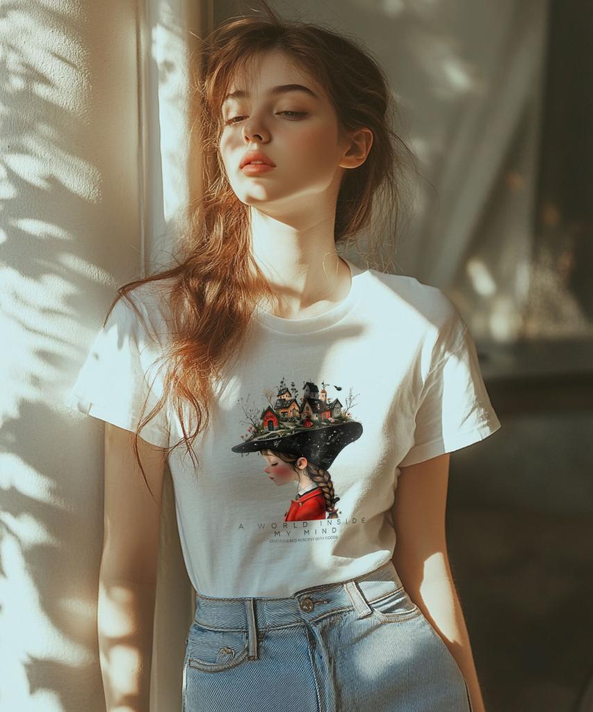 ONEHUNDREDPERCENT FOR WOMAN Ohpxgoodd Mind Woman Basic Short Sleeve T-Shirt