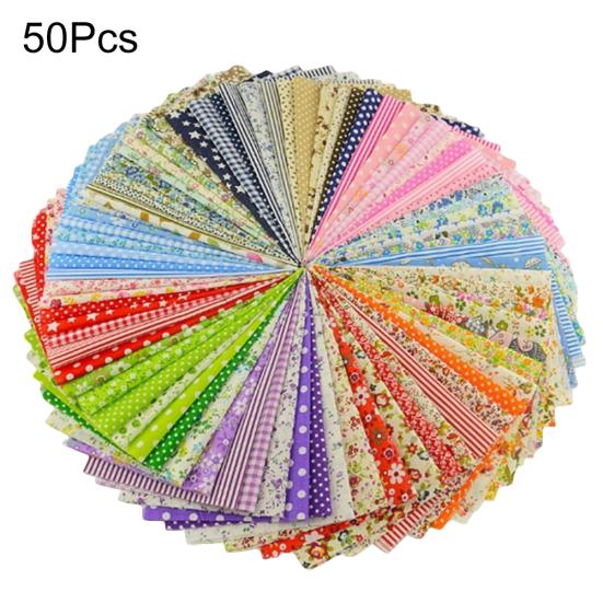 

50 шт 10 х 10 см цветочная хлопчатобумажная ткань сумка кукольная одежда DIY швейные аксессуары