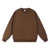 Autumn Loose Drop Shoulder Simple Solid Color Crew Neck Sweatshirt Terry Casual Base Shirt