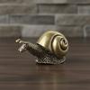 Distressed Finish Miniature Snail Figurine Handmade Alloy Art Decors For Teas Pet Desk Accessories Home Decoration Gift