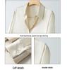 Women's Mulberry Silk White Satin Shirt - Long-Sleeved, Loose Fit, Elegant Commute Top