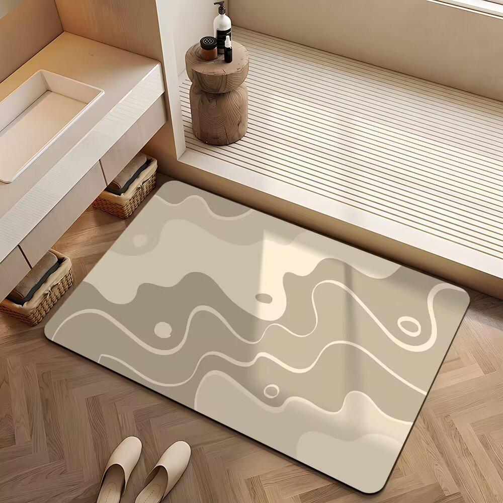 Bathroom Quick-Dry Non-Slip Diatom Mud Mat - Absorbent Soft Foot Pad for Toilet Door
