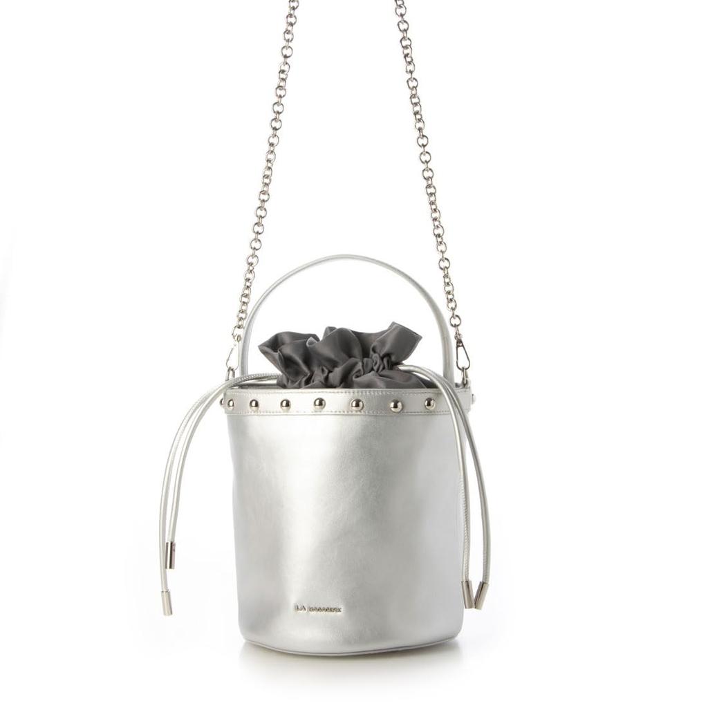 Handbag Chain Bucket Bag for Silver [Lava Gagery] [Instagrammer Chiyo's Women, (95)