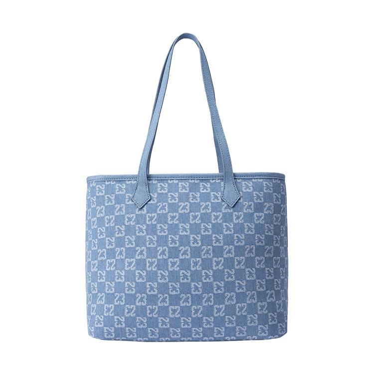 New Jordan Cotton Blend With Recycled Fiber Tote Bag, Shoulder Bag, Handbag Regular Unisex Light Denim Blue JD2523005AD-001