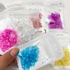 300pcs 3D Magic Colorful Mermaid Round Glass Aurora Translucent Crystal Beads Nail Charms Nail Art Decoration Accessories Tips