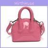 Modern Pu Shell Handbag With Stitch Detailing And Compact Design For Casual Outings