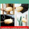 Wool Duster Electric Static Dusting Tool With Wooden Handle For Furniture And Auto Detailing
