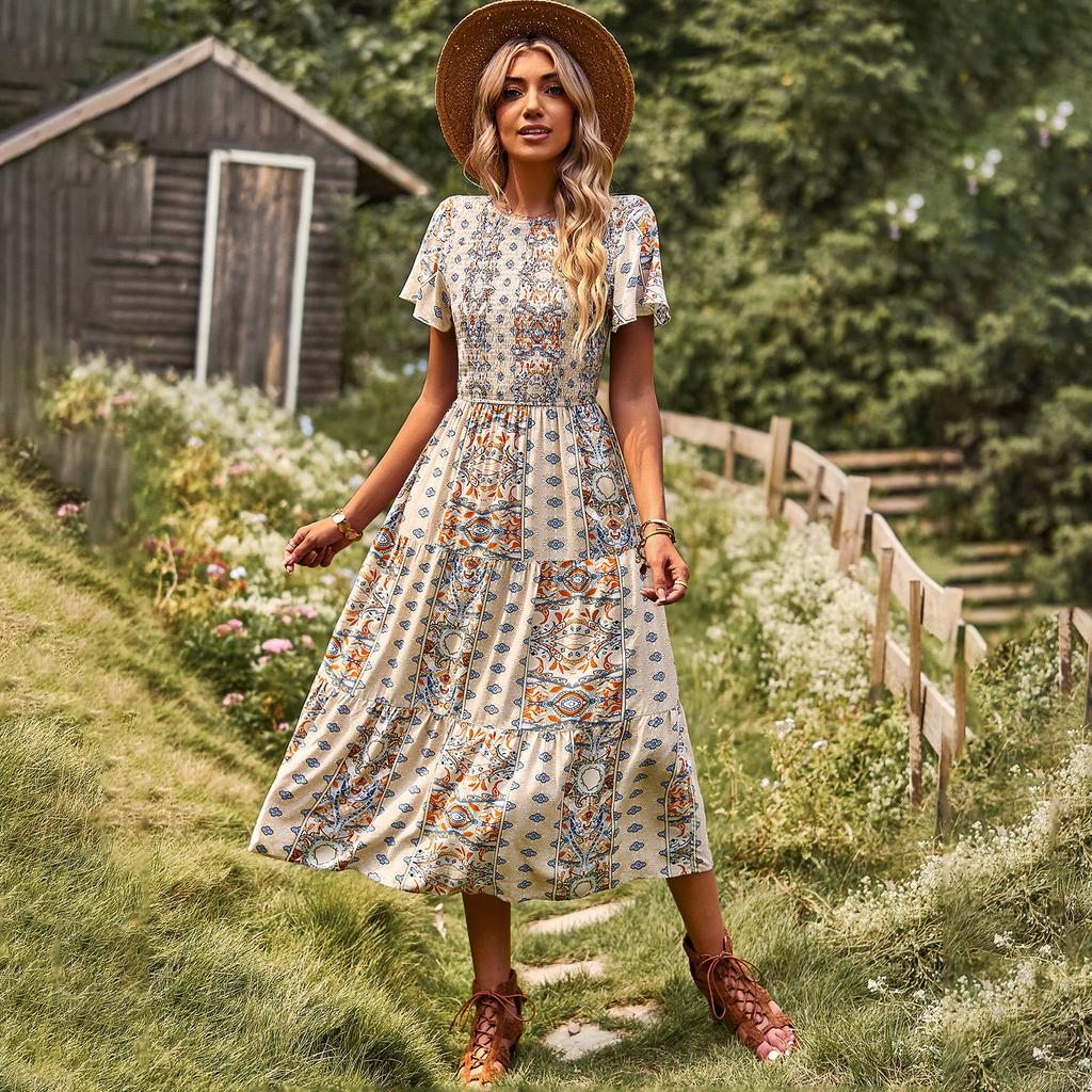 Large Sway Dress for Spring and Summer Waist Slimming Skirt for Women