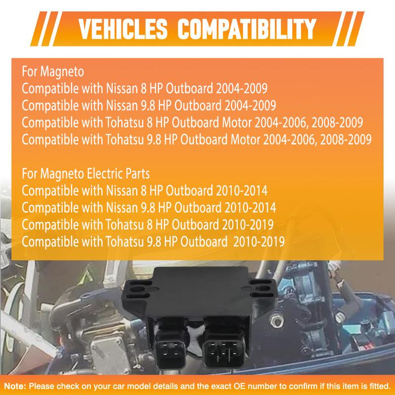 Ignition CDI Module Box Replacement For Nissan Tohatsu 8 HP 9.8 HP Outboard 2004-2009 2010-2014 3AA-06060-0 3AA060600 3AA-06060