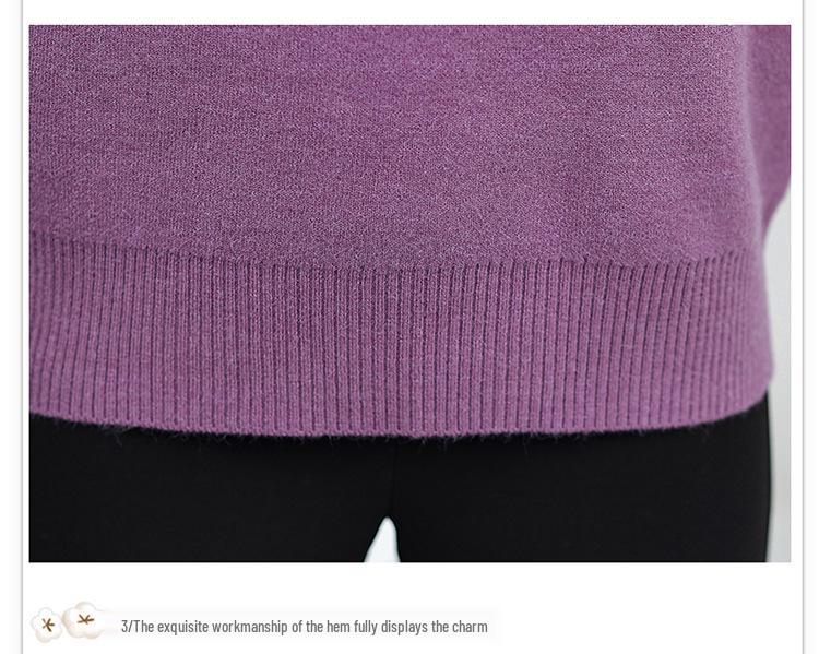 Mom's Winter Velvet One-Piece: Stylish Thickened Sweater with Warm Inner Layer for Middle-Aged & Elderly Women