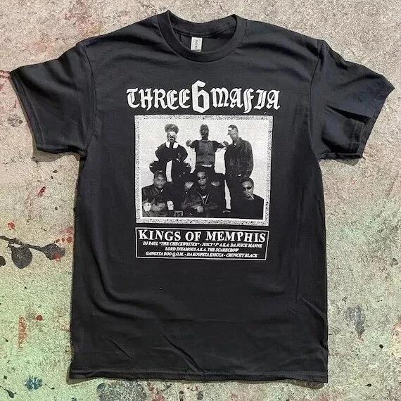 Three 6 Mafia Black Short Sleeve Cotton Tshirt Unisex S5xl C25 S