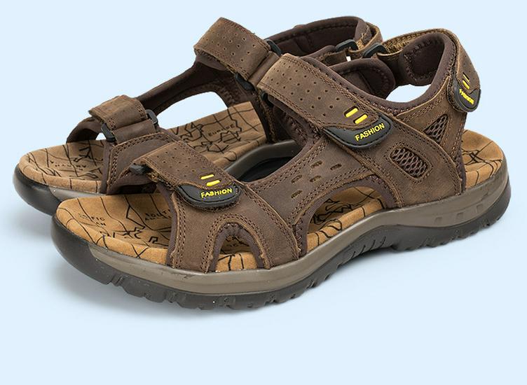 2024 Men's Open-Toe Casual Beach Sandals - Large Sizes Available