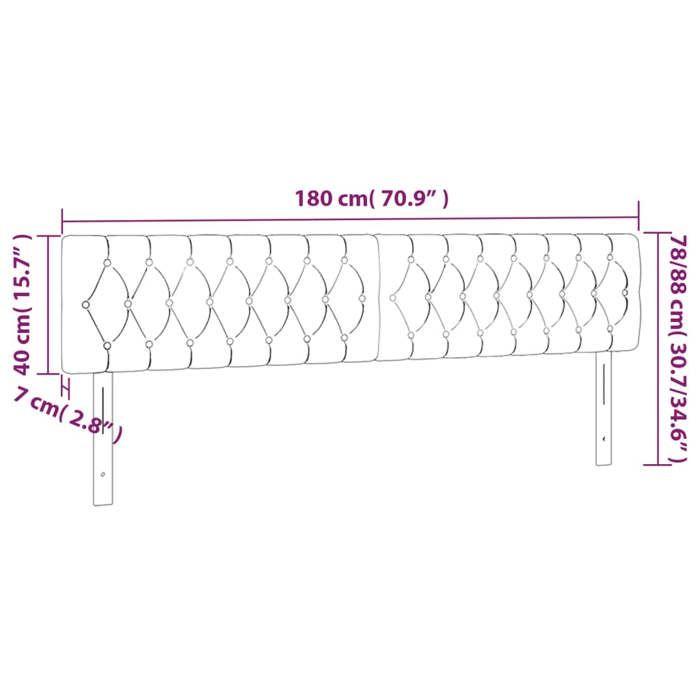 VidaXL 2x Headboards Bedroom Furniture Bed Accessories Single Bed Heads Interior Bed Frame Heads Dark Blue 346380