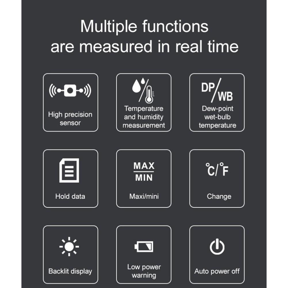 Thermohygrometer Digital Hygrometer Temp Humidity Meter