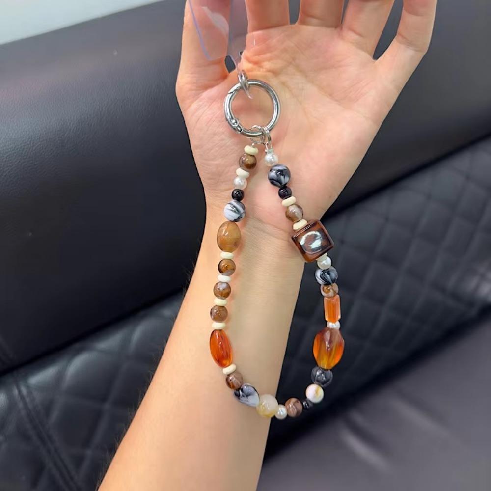 Alien Beaded Phone Strap Chain Retro Mobile Phone Pendant Cellphone Lanyard  Keychain Accessories