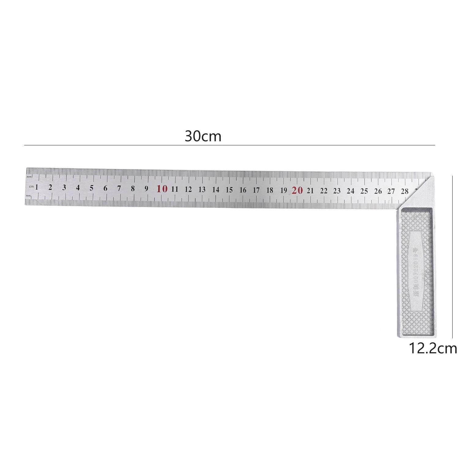 

30CM 50CM 30×15CM Aluminum Alloy Square Ruler Stainless Steel L-Shaped Ruler 90 Degree Angle Gauges Woodworking Measuring Tools