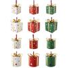 Weihnachtsbaum-Geschenkanhänger mit geformtem Eisenkörper, dekorativem Band und einer oberen Schlaufe für die saisonale Hängedekoration