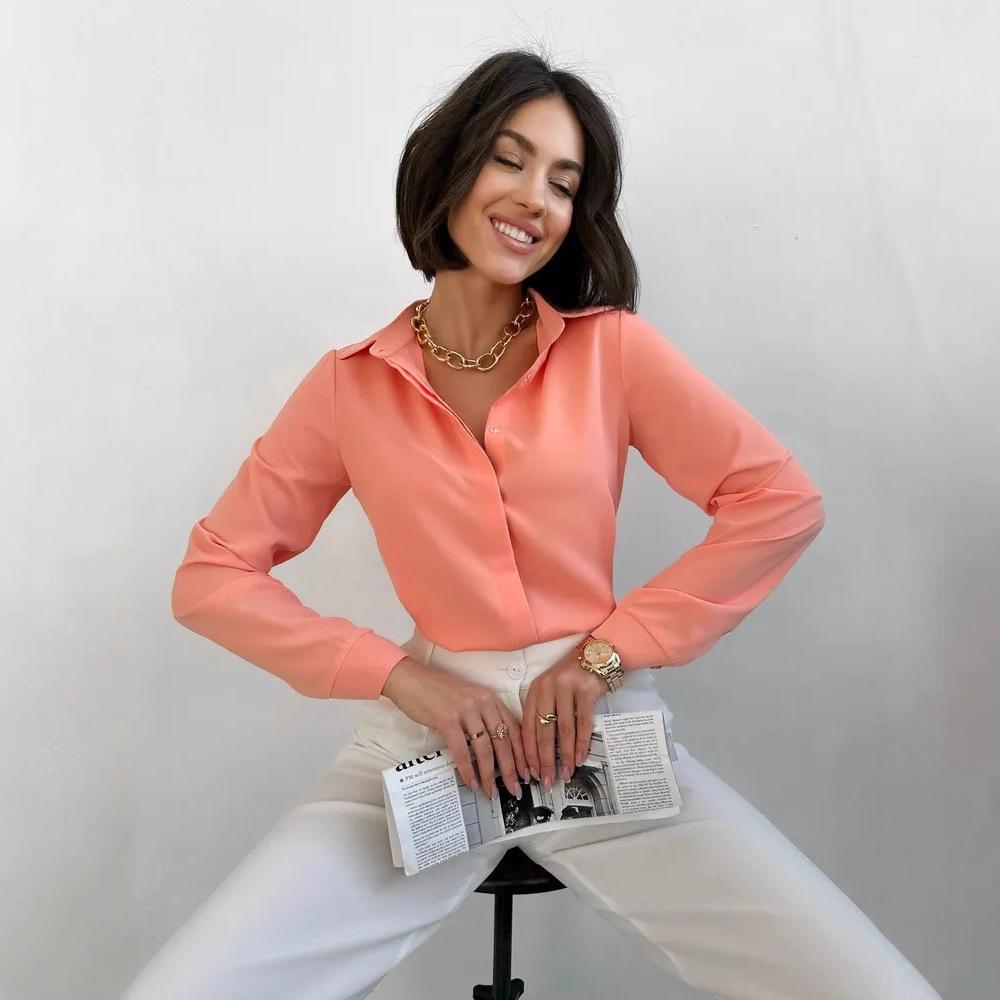 European-American Slim Fit Long-Sleeved Shirt: Elegant & Modern