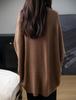 Wool Striped Batwing Sleeve Cardigan Women's Knit Shawl Loose Cloak Sweater Coat