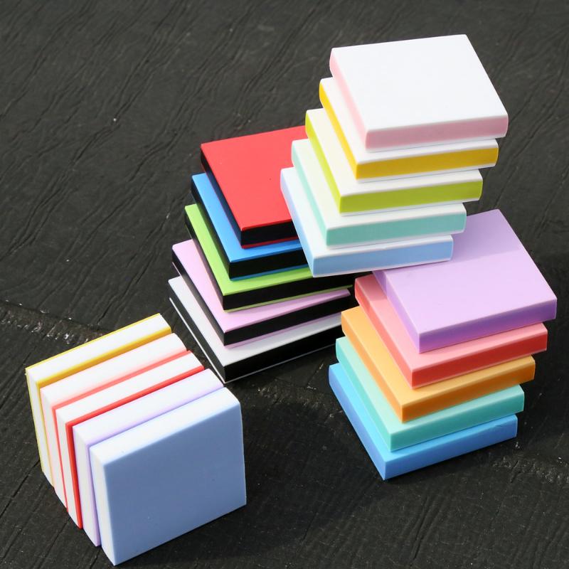 Color Cute Thickened Square Rubber Brick 3-layer Sandwich Environment-friendly Odor-free Carved Rubber Stamp Material 5x5x1cm