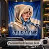 Personalized Wall Tapestry,Billie Eilish Custom Printed Name, Fabric Wall Art For Indoor Room Backdrop